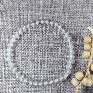 Aura Quartz 4mm round beads stretch bracelet