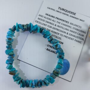 Natural Turquoise Gemstone Chip Bracelet