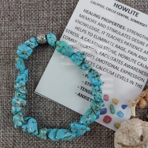 Turquenite nugget stretch bracelet (medium nuggets)