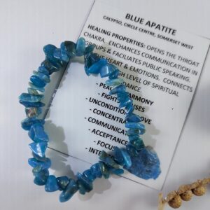 Blue Apatite chip stretch bracelet