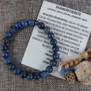 Dumortierite bracelet with 8mm round beads