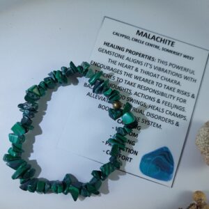 Malachite (real) chip stretch bracelet
