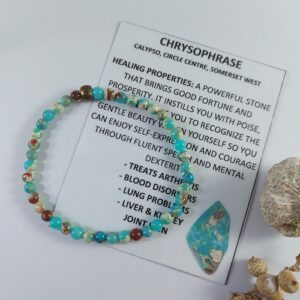 Chrysoprase bracelet with 4mm beads B grade