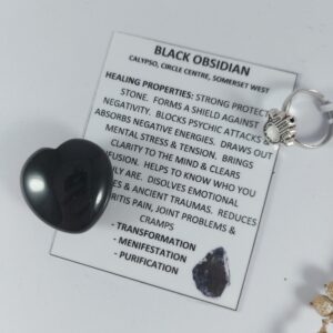 Black Obsidian heart 3cm