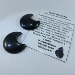 Black Obsidian half moon 3,5cm