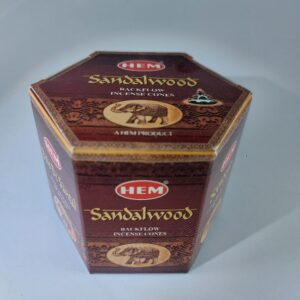 Sandalwood Backflow Incense Cones, Hem