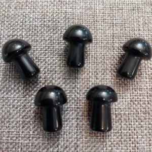 Black obsidian mini mushroom
