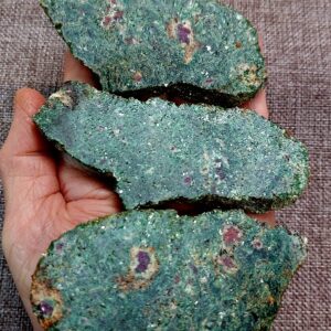Ruby Fuchsite slice, Unpolished 9cm