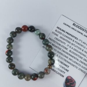 Bloodstone stretch bracelet 8mm