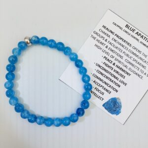 Blue Apatite bracelet 6mm