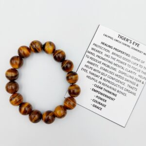 Golden Tigers eye bracelet with 14mm beads