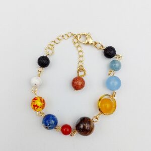 Galaxy bracelet with clasped chain