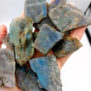 Unpolished Labradorite slices