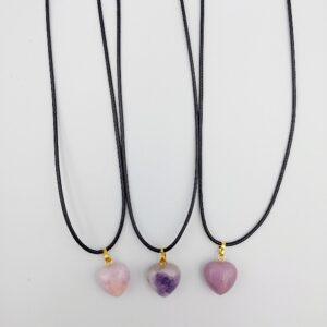 Lepidolite heart necklace