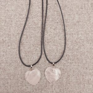 Rose Quartz heart necklace