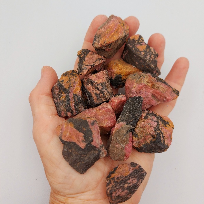Rhodonite rough gemstone