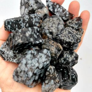 Snowflake Obsidian rough gemstone