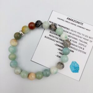 Milky Amazonite bracelet 8mm beads