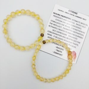 Citrine bangle 8mm beads