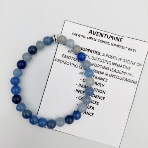 Bracelet Blue Aventurine Bangle 6mm beads