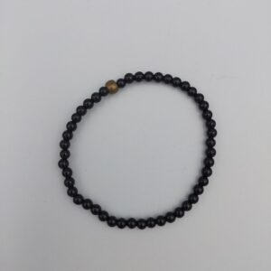Black Agate Bracelet 4mm