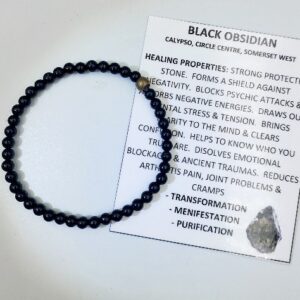 Black Obsidian Bracelet 4mm