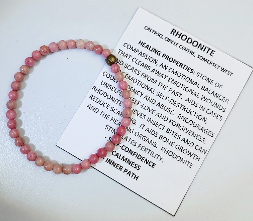 Rhodonite Bracelet 4mm Round