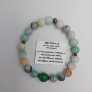Abundance Bracelet Amazonite and Jade, 8mm