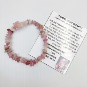 Strawberry Quartz Chip Bracelet