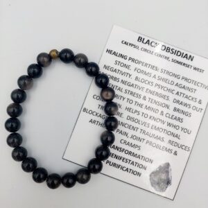 Silver Sheen Obsidian Bracelet 8mm