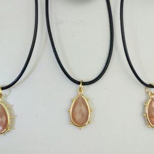 Sunstone Teardrop Necklace