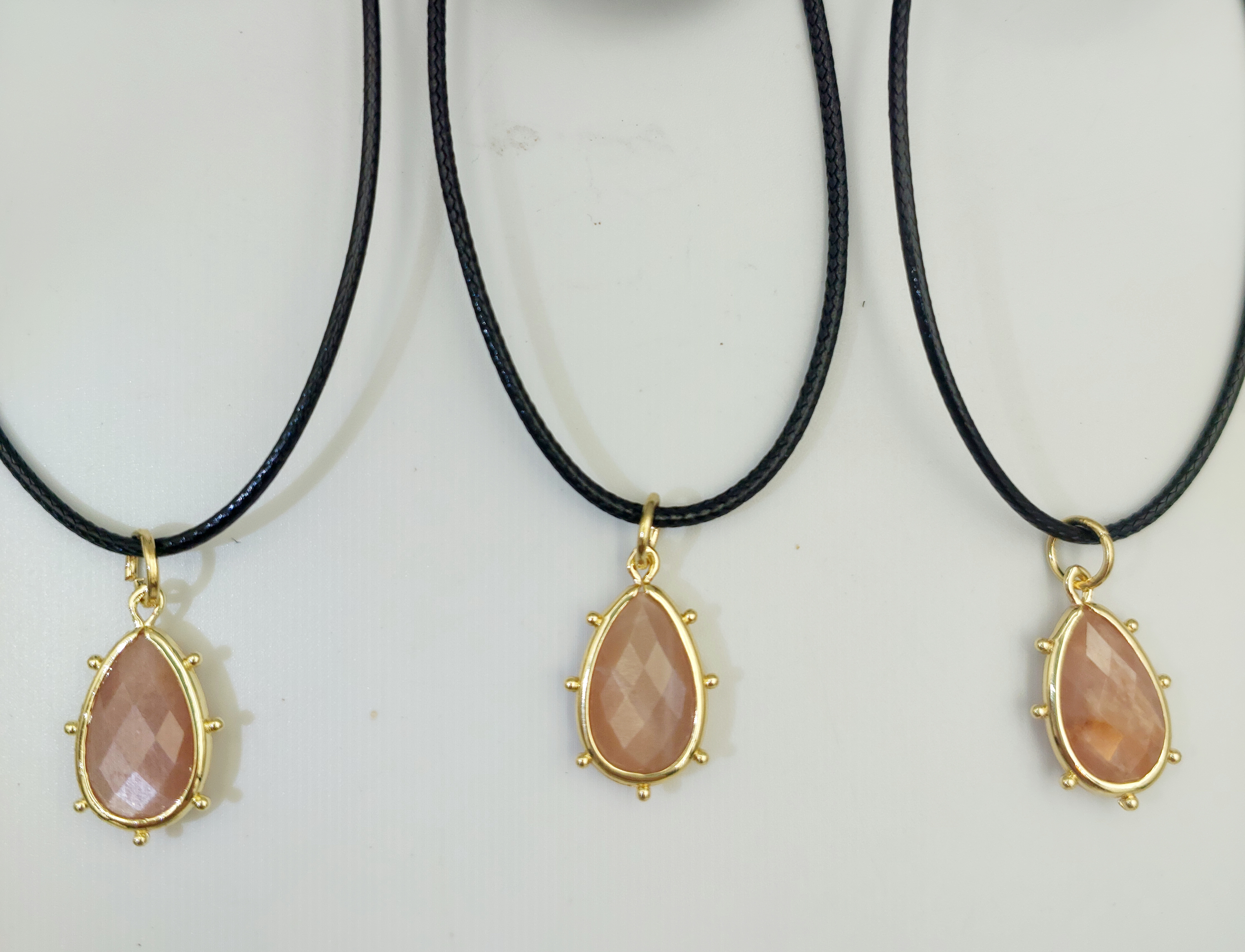 Sunstone Teardrop Necklace