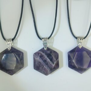 Amethyst Hexagon Necklace