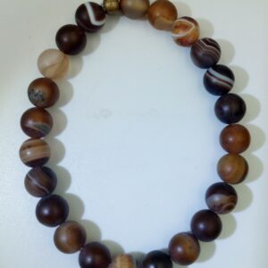 Brown Agate Frosted Bracelet 8mm