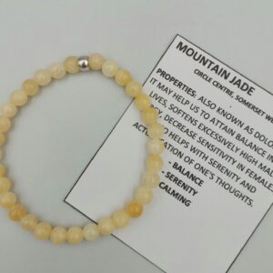 Mountain Jade Yellow Bracelet 6mm