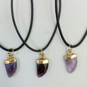 Amethyst Tooth Necklace