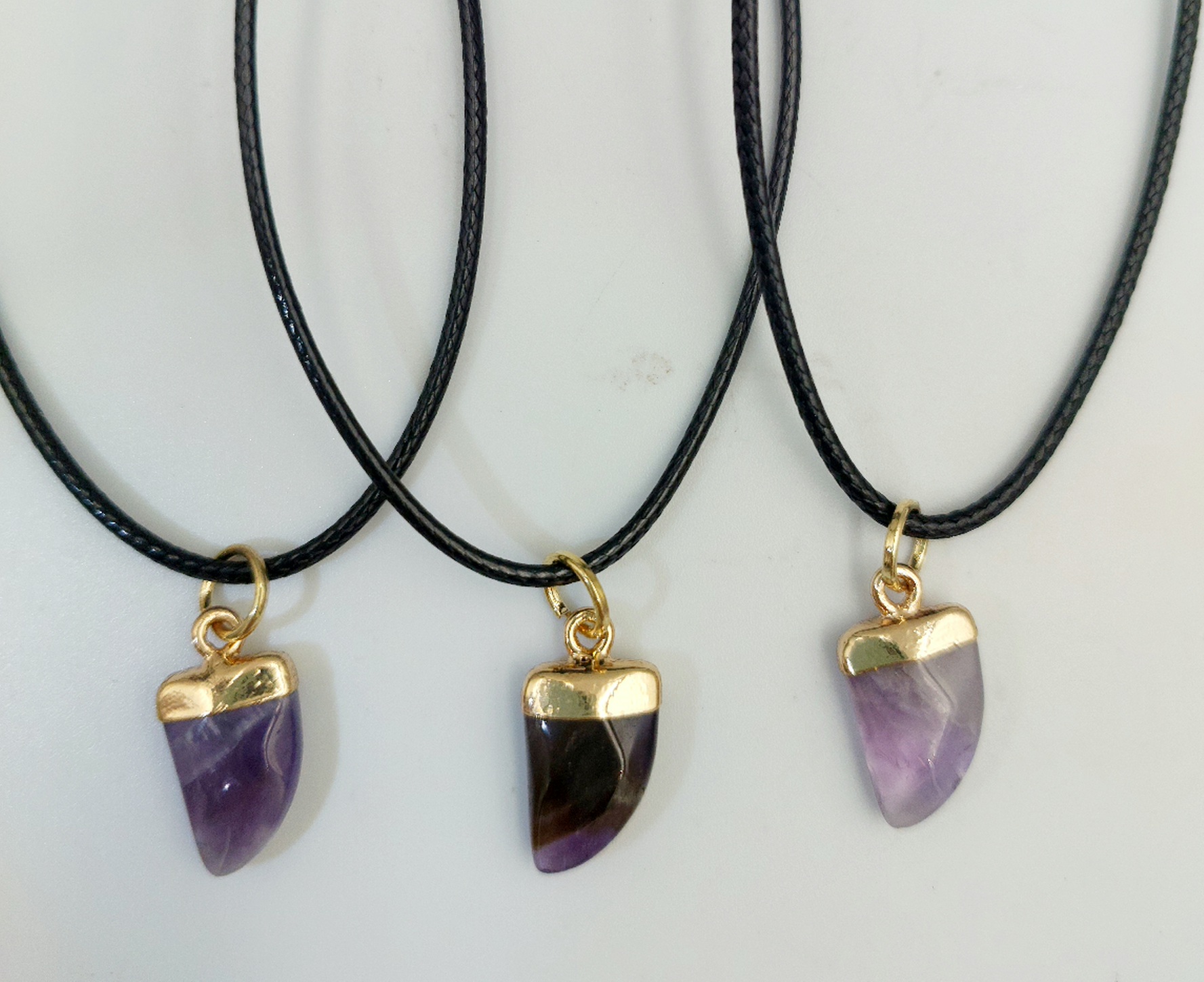 Amethyst Tooth Necklace