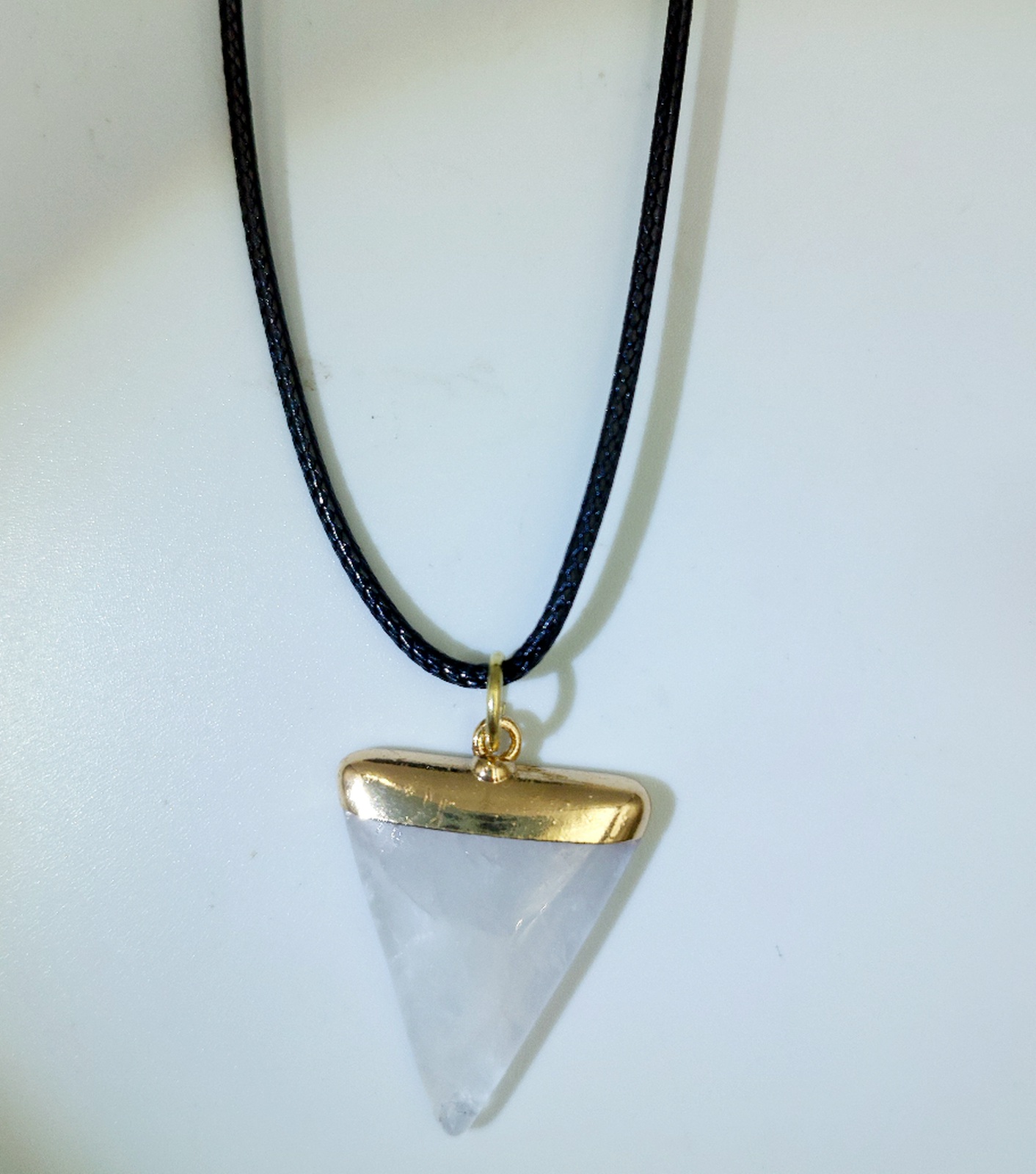 Quartz Triangle Necklace