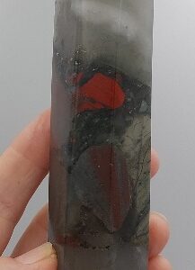 Bloodstone double terminated Prism