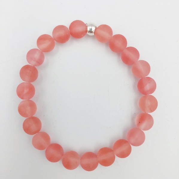 Bracelet Cherry Quartz 8mm Frosted