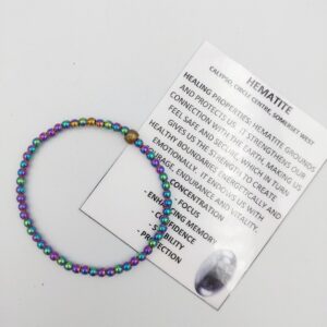 Bracelet Hematite Iridescent 4mm