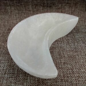 Selenite Moon Crystal Charging Bowl