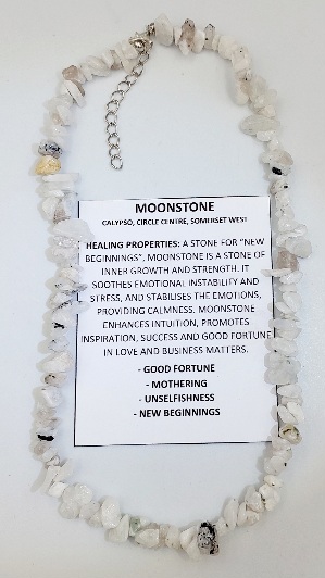 Moonstone chip necklace