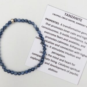 Tanzanite bracelet with 4mm faceted beads