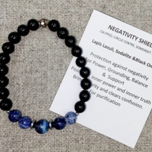 Negativity Shield Bracelet with Lapis Lazuli, Sodalite & Black Onyx