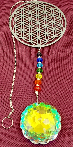 Chakra & Symbol of Life Suncatcher
