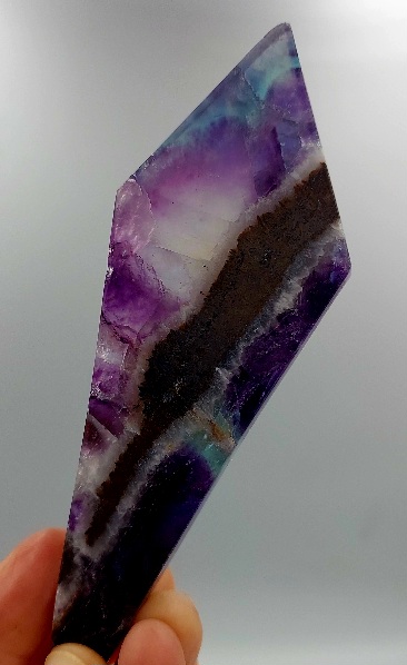 Triangular Rainbow Fluorite prism wand - Image 3