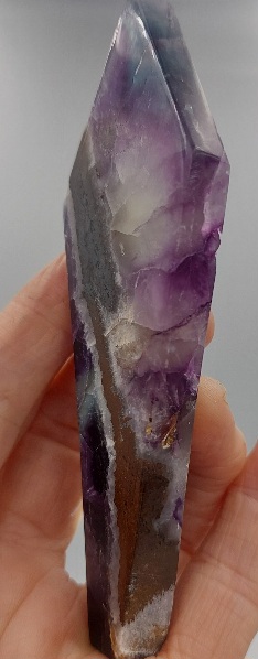 Triangular Rainbow Fluorite prism wand - Image 4