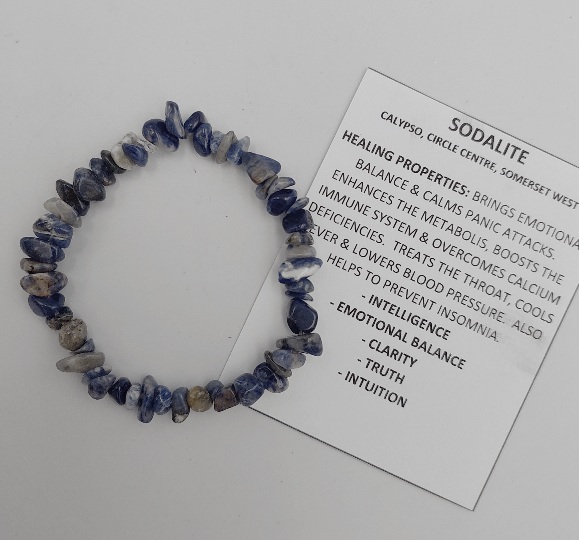 Sodalite chip Bracelet, stretchy