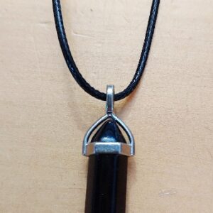 Black Obsidian Prism Necklace